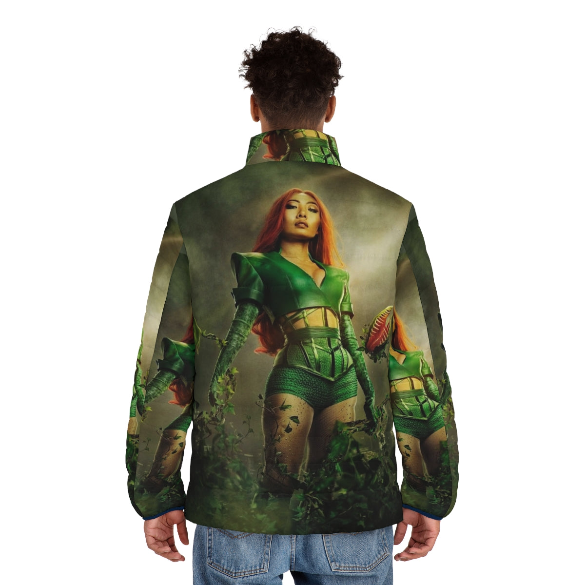 Poison Ivy inspired puffer jacket for women - men back