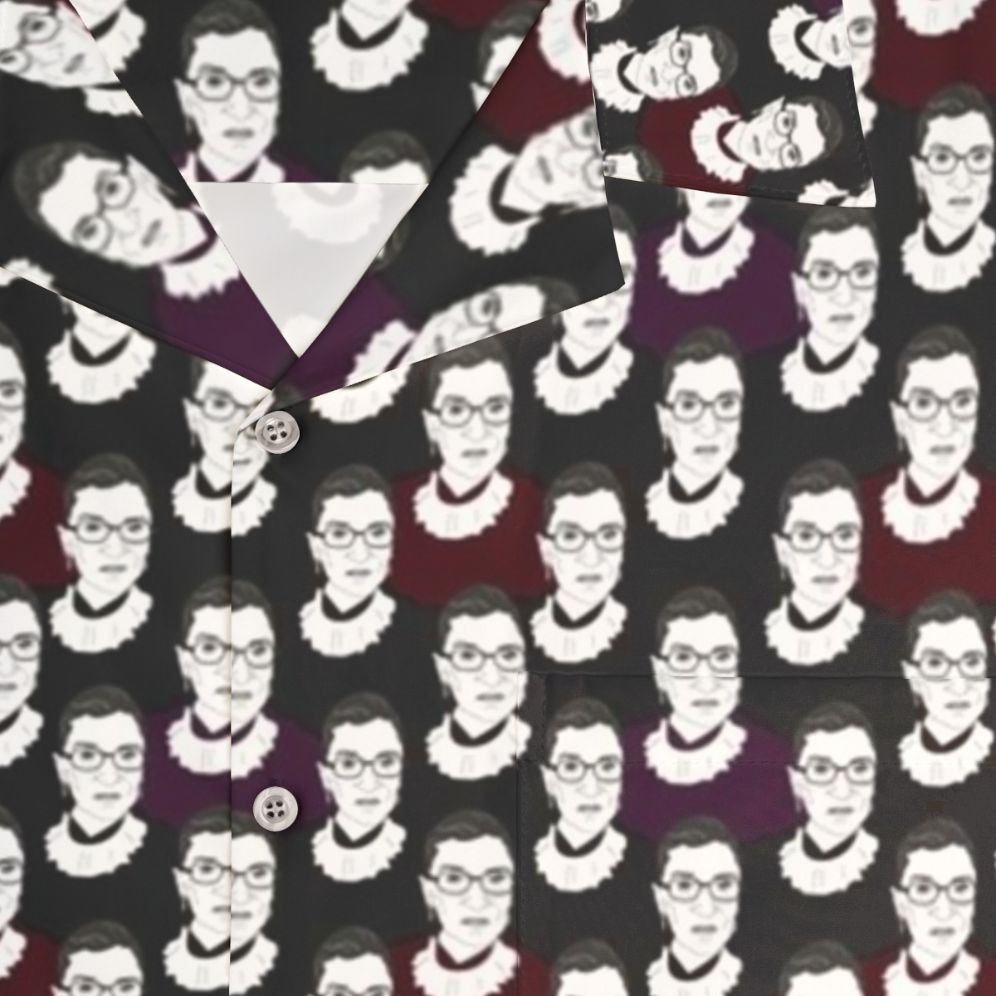 Ruth Bader Ginsburg feminist Hawaiian shirt - Detail