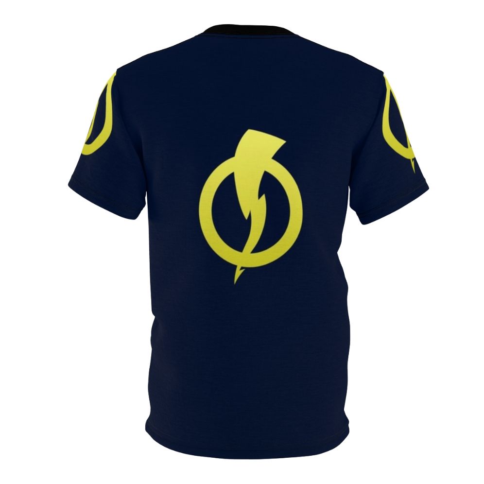 Static Shock inspired superhero t-shirt with comic book design - Back