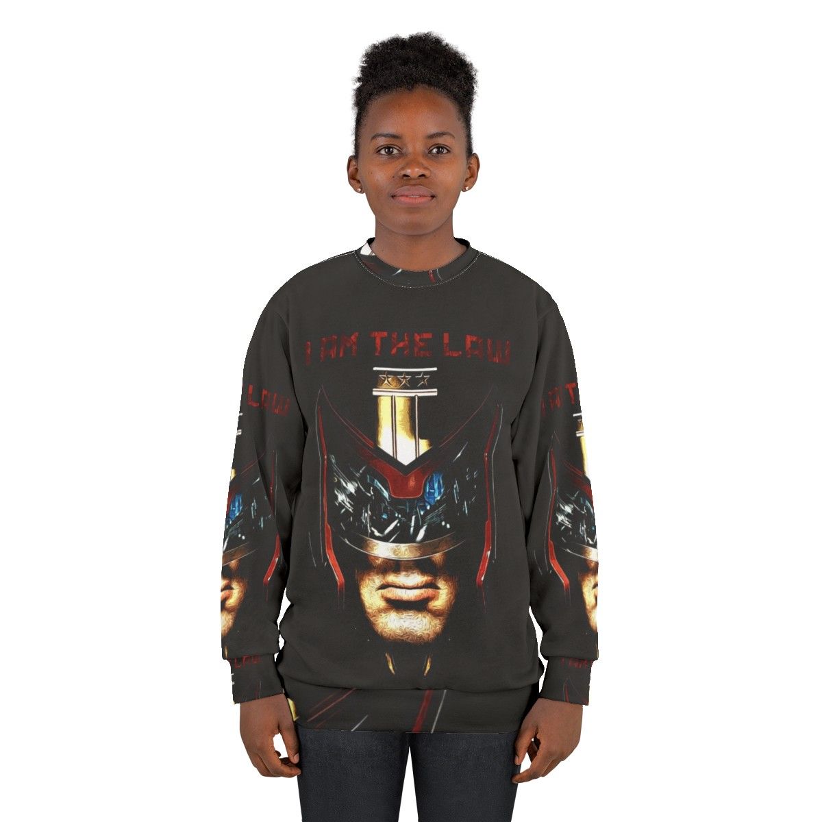 "I Am The Law" futuristic sci-fi themed sweatshirt - women