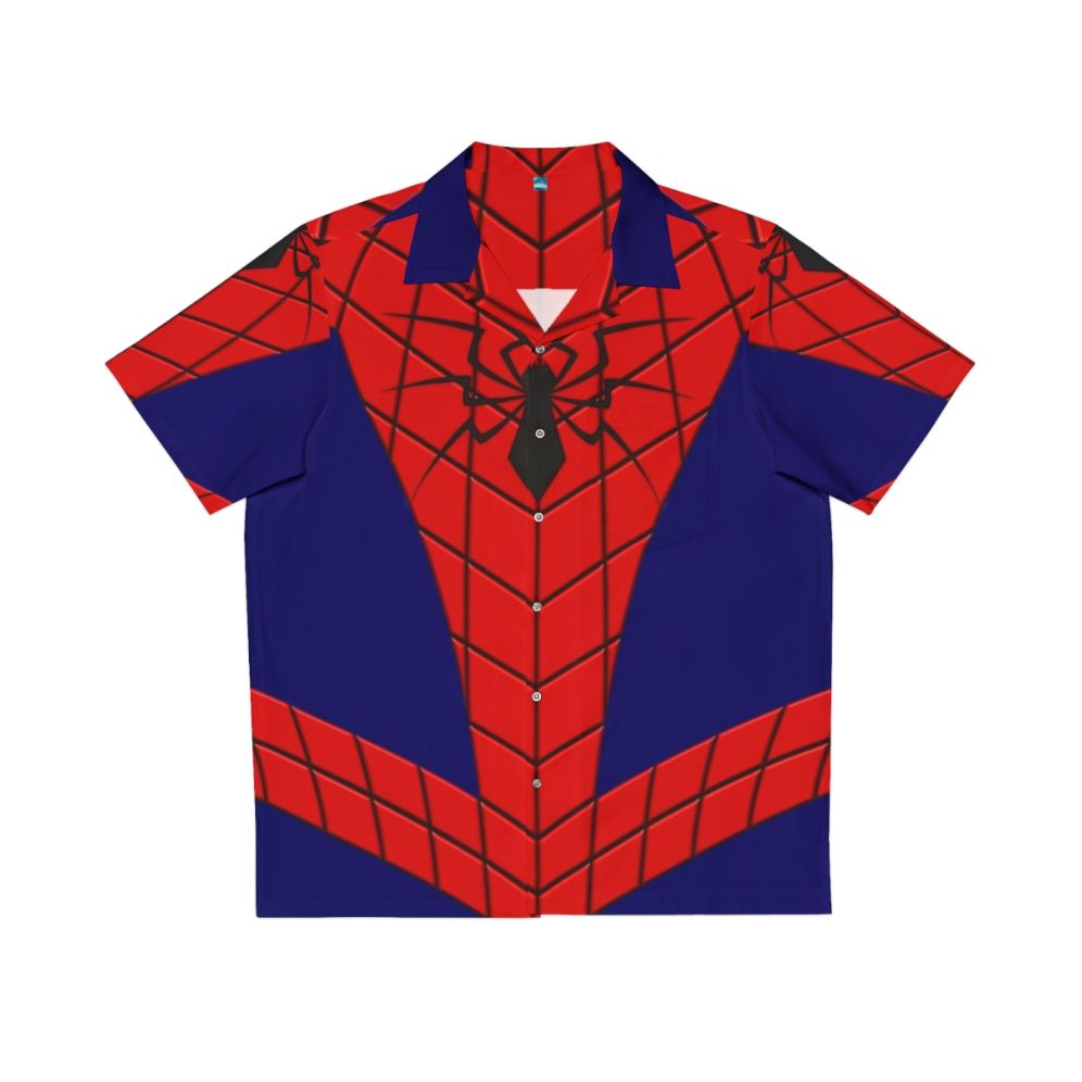 New Marvel Spider Hawaiian Shirt with Glowing Symbol