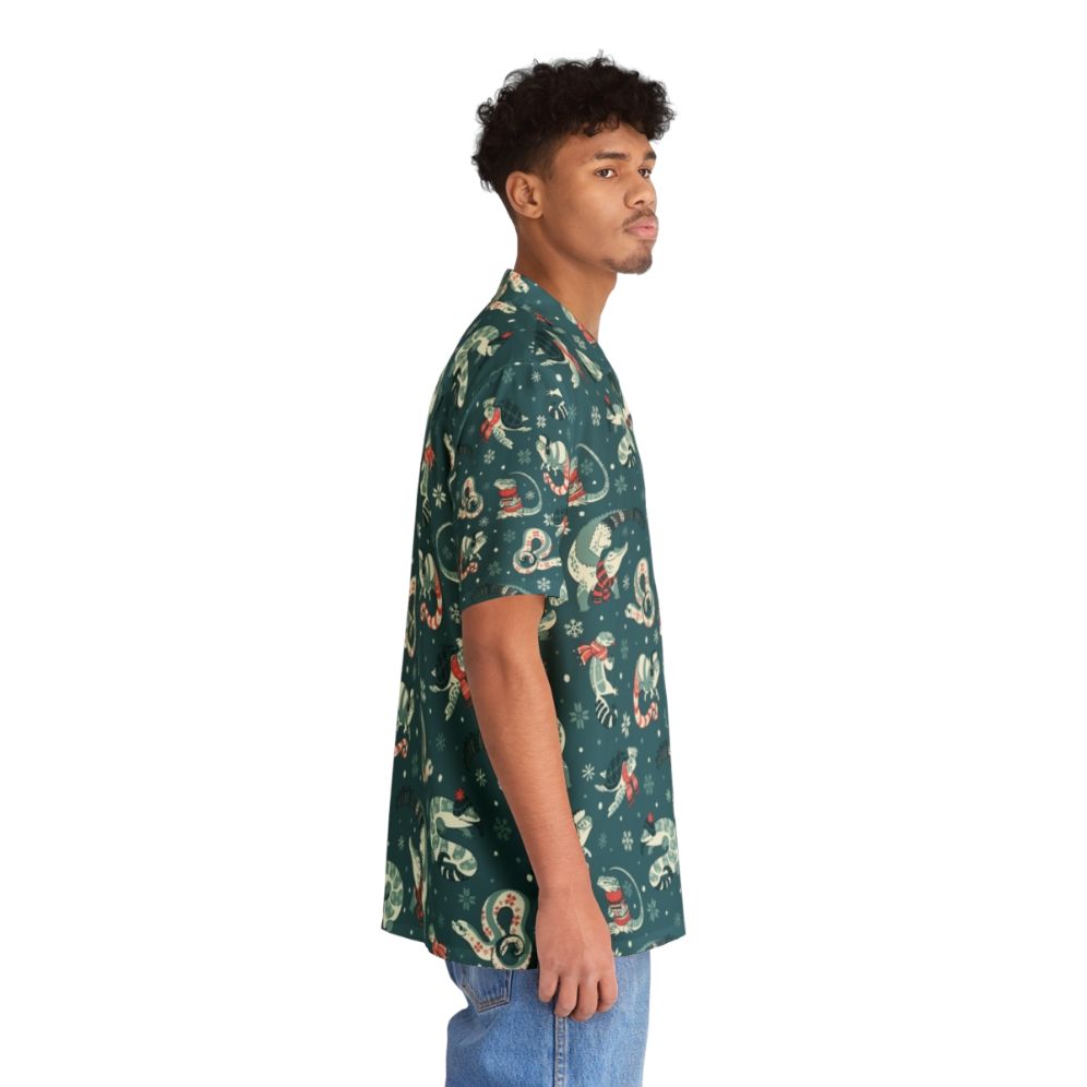 Tropical reptile print winter Hawaiian shirt - People Pight