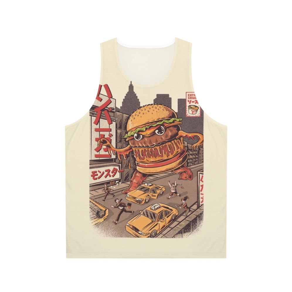 Burgerzilla anime-inspired unisex tank top