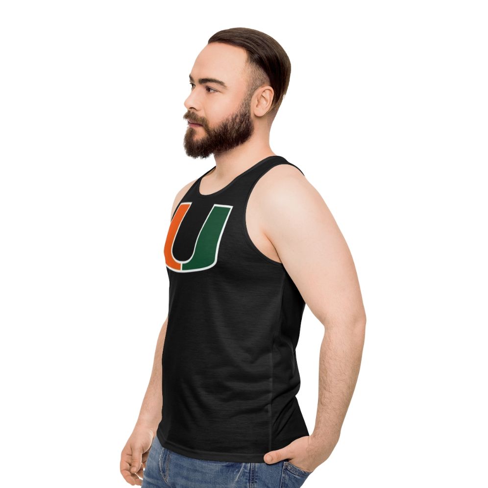 Miami Hurricanes Unisex Sports Tank Top - men side