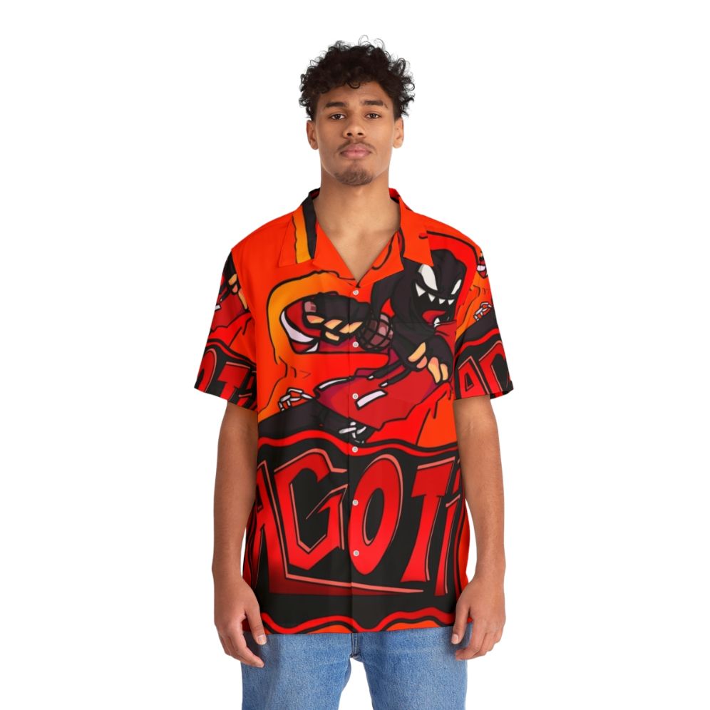 Agoti FNF Mod Character Graffiti Hawaiian Shirt - Lifestyle