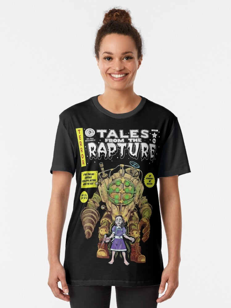 Bioshock Rapture Vintage Comic Parody Graphic T-Shirt - Women