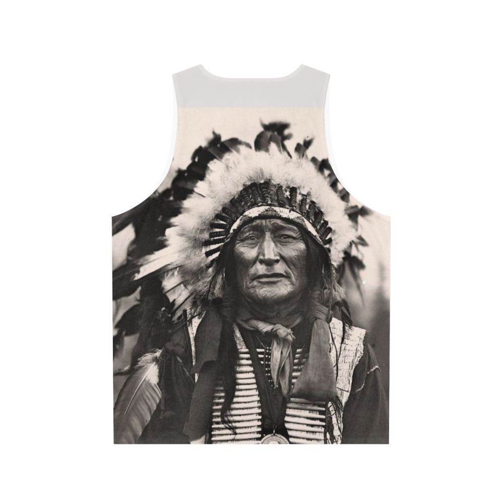 Comanche Chief Unisex Native American Tank Top - Back