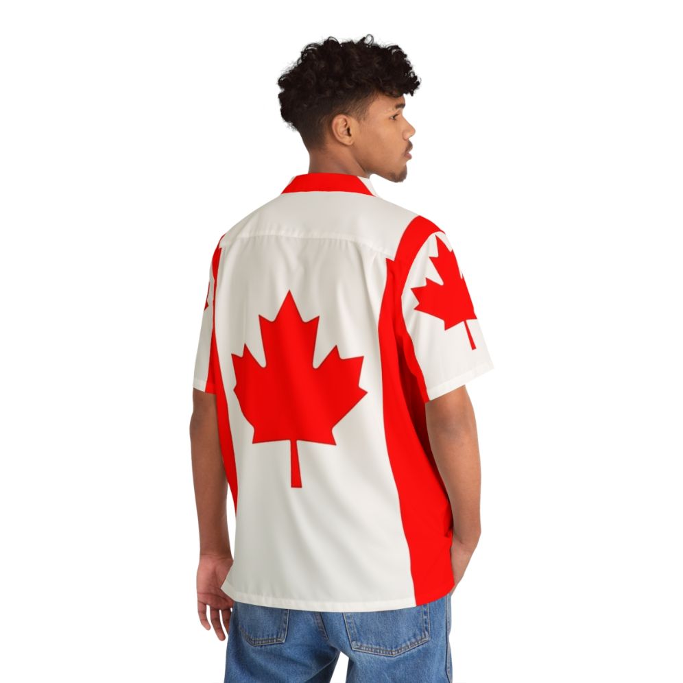 Canadian flag printed on a Hawaiian style shirt - People Back