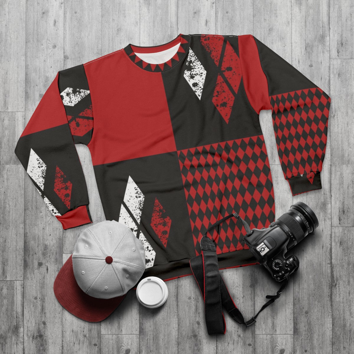 Harley Quinn Diamond Print Sweatshirt - flat lay