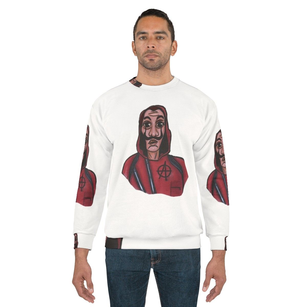 Money Heist Dali Mask Anarchy Suit Sweatshirt - men