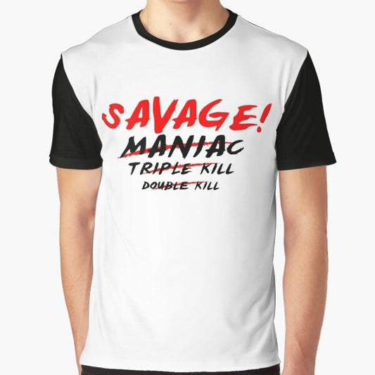 Maniac Savage Gamer Mobile Legends Graphic T-Shirt