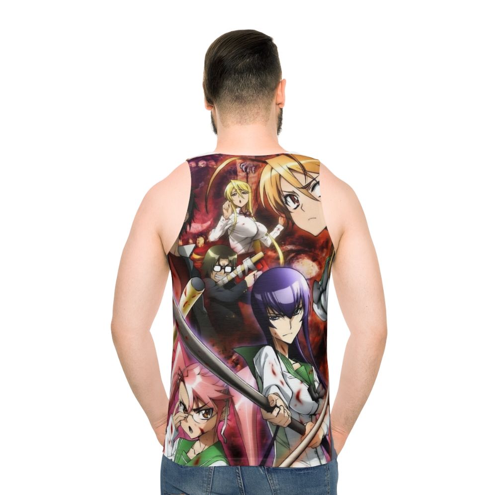 High School Of The Dead Unisex Tank Top - men back