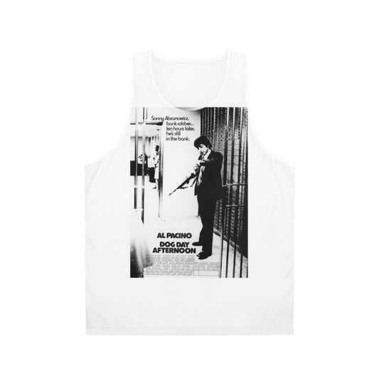 Unisex vintage-style tank top with Al Pacino and "Dog Day Afternoon" graphic