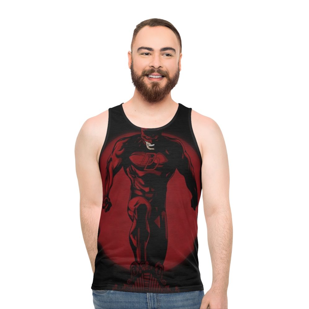 Unisex devil superhero tank top - men