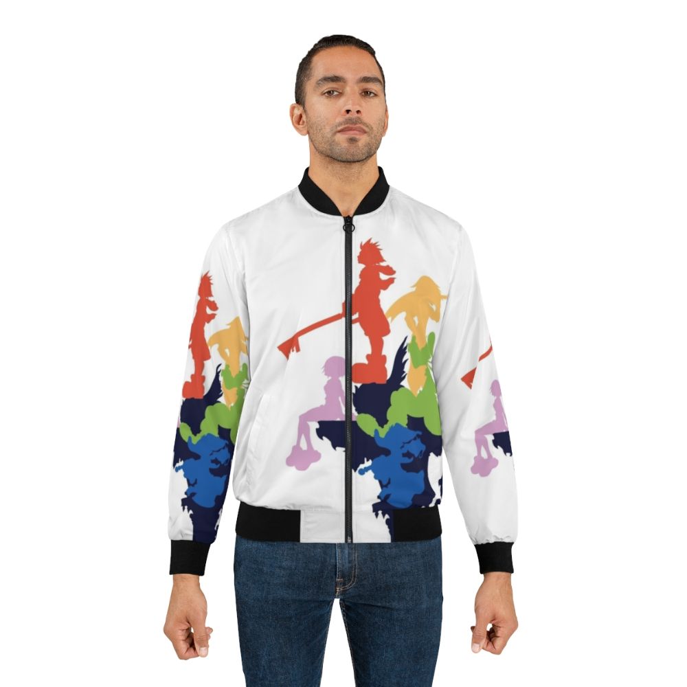 Kingdom Hearts Sora Inspired Bomber Jacket with Gaming and Geek Design - Lifestyle