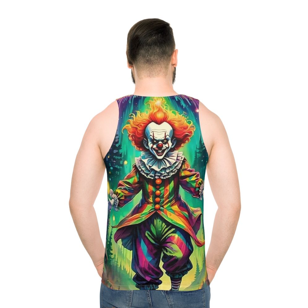 Scary clown unisex tank top - men back