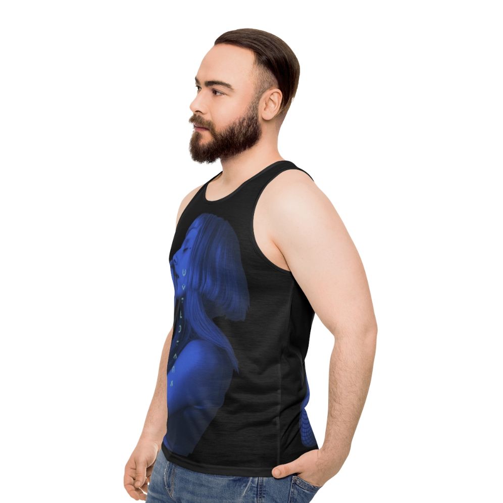 Unisex tank top with nature-inspired 'The Seed' design by Aurora Aksnes - men side