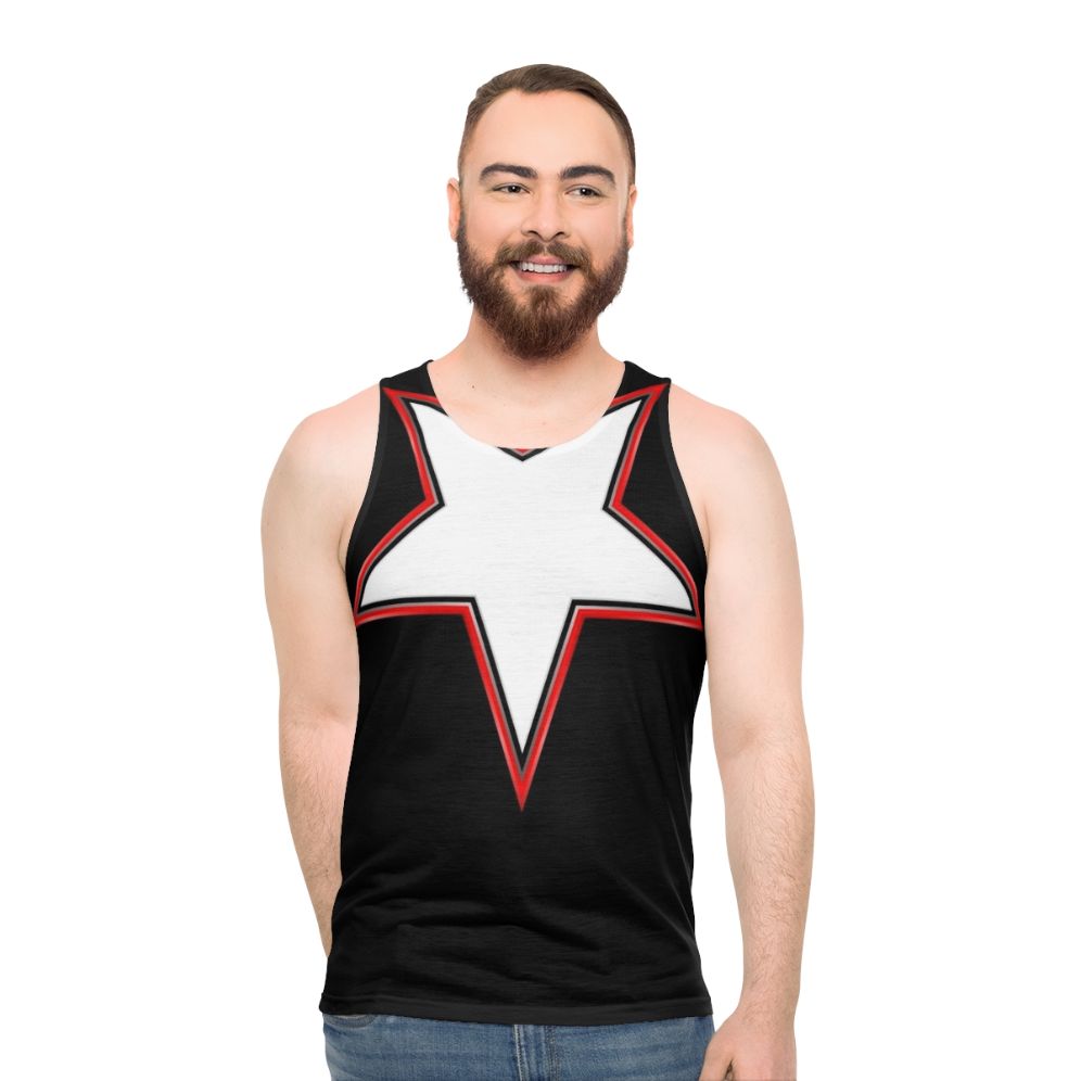 Inverted five-pointed star unisex tank top - men