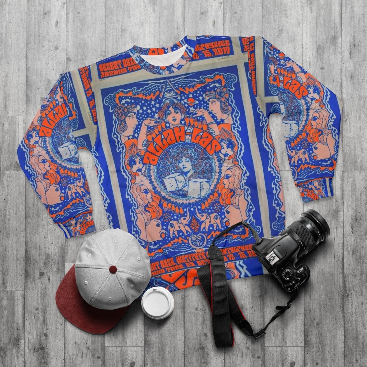 Allah Las Psychedelic Rock Sweatshirt - flat lay