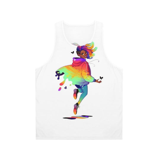 Unisex raincoat tank top with graphic design