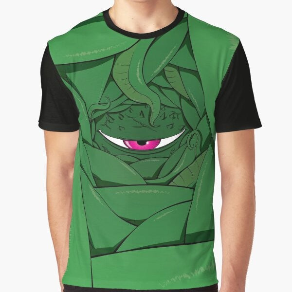 Shuma Gorath, a cosmic horror entity from Marvel comics, featured on a graphic t-shirt