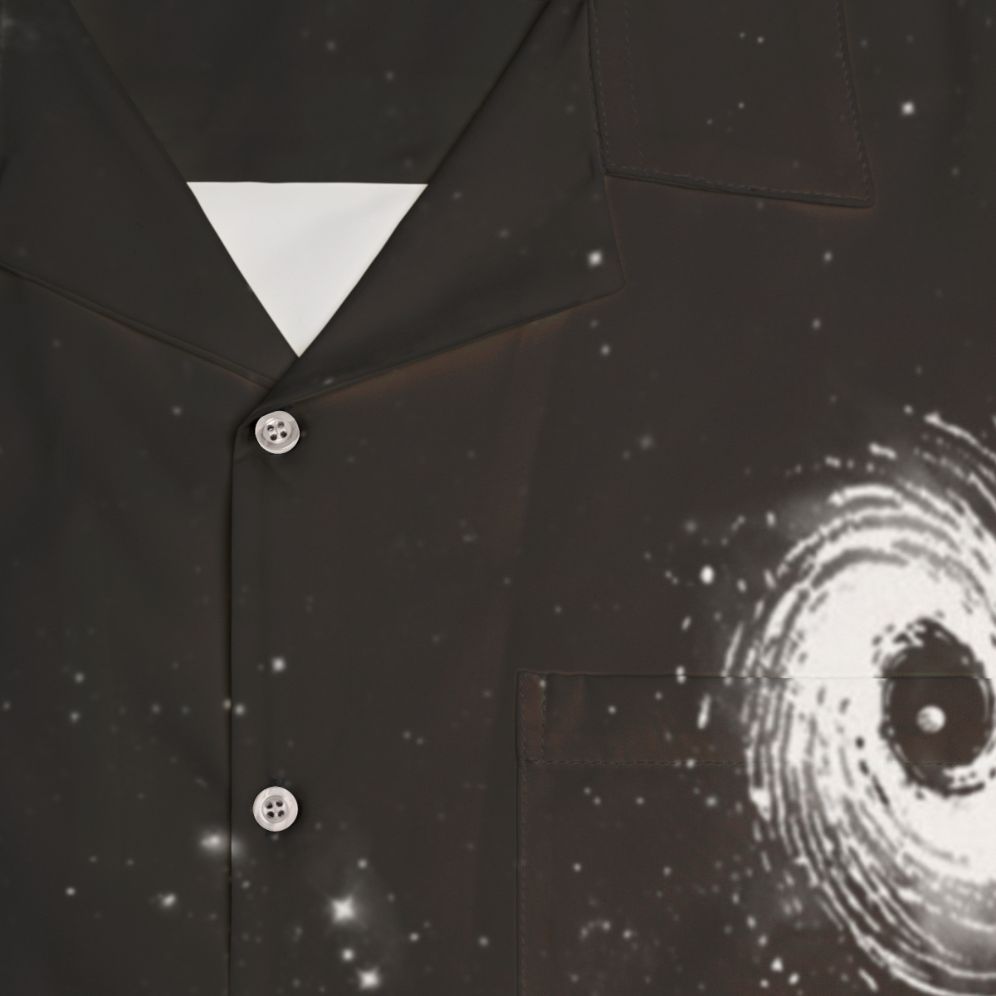 Black hole in one Hawaiian shirt with space and golf elements - Detail