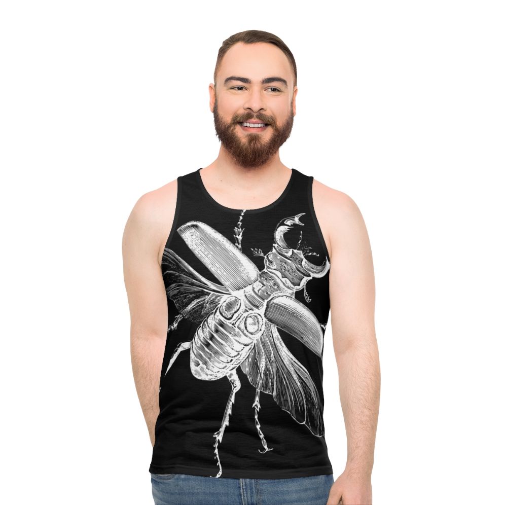 Vintage Stag Beetle Bug Engraving Unisex Tank Top - men