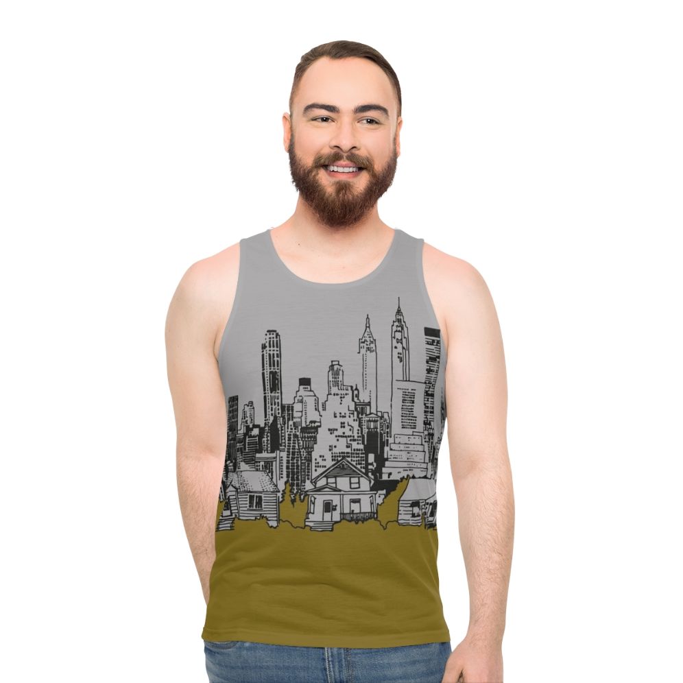 Unisex tank top featuring the album cover of "The Hissing of Summer Lawns" by Joni Mitchell - men