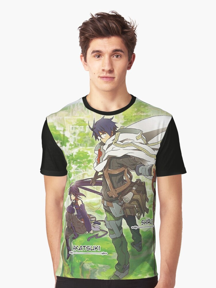 Log Horizon anime graphic t-shirt with character design - Men