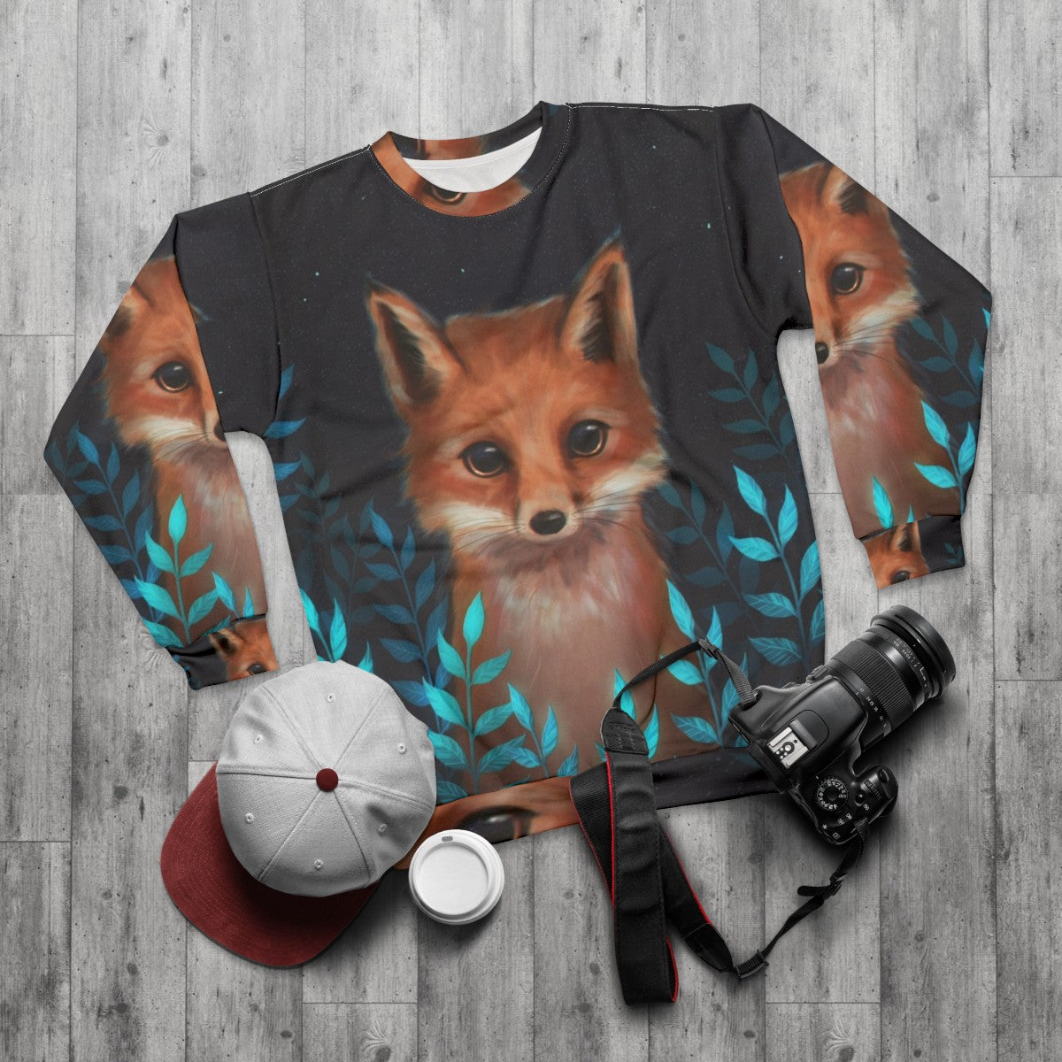 Cozy Fox Sweatshirt - flat lay