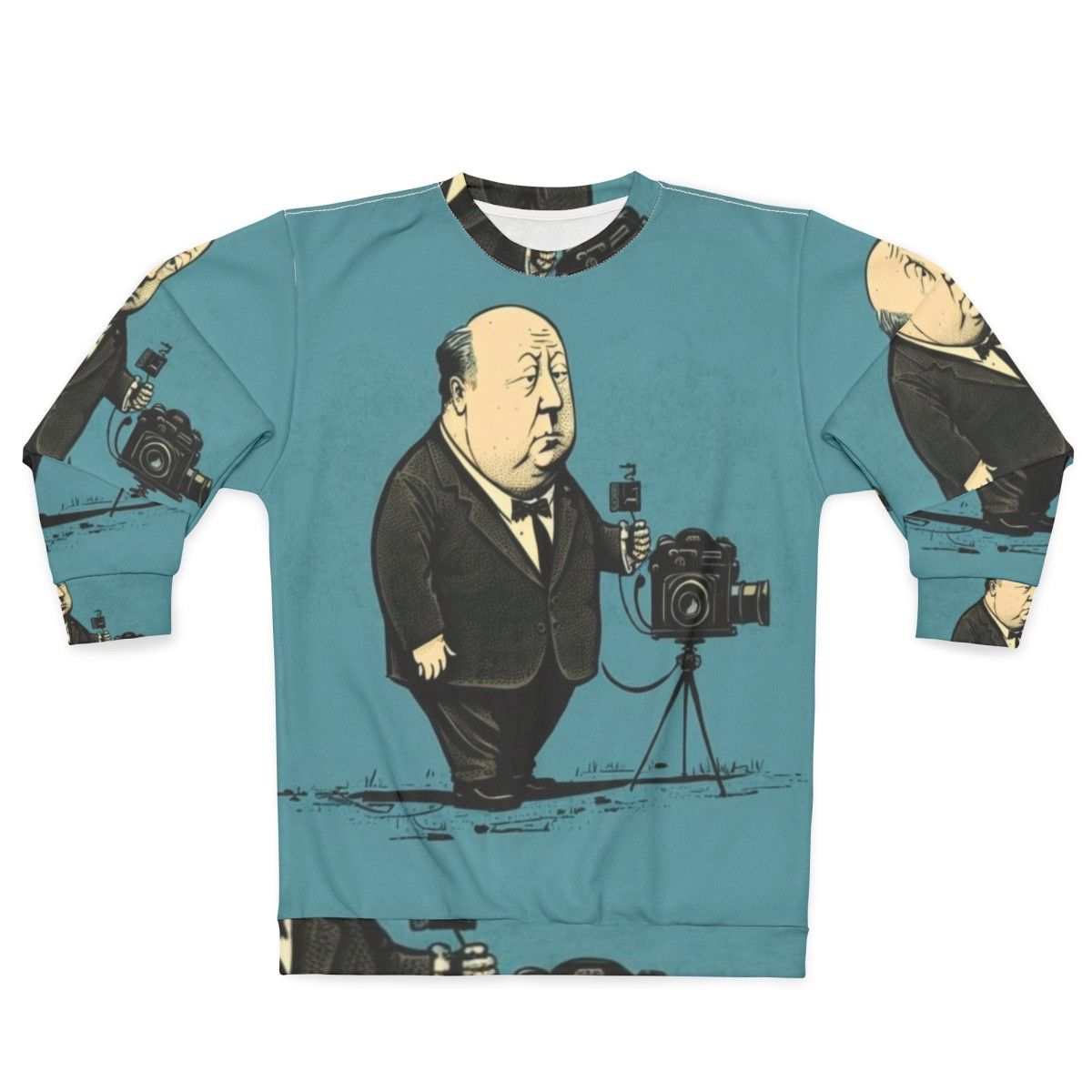 Classic Alfred Hitchcock Illustration Sweatshirt