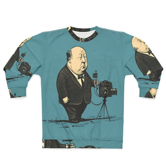 Classic Alfred Hitchcock Illustration Sweatshirt