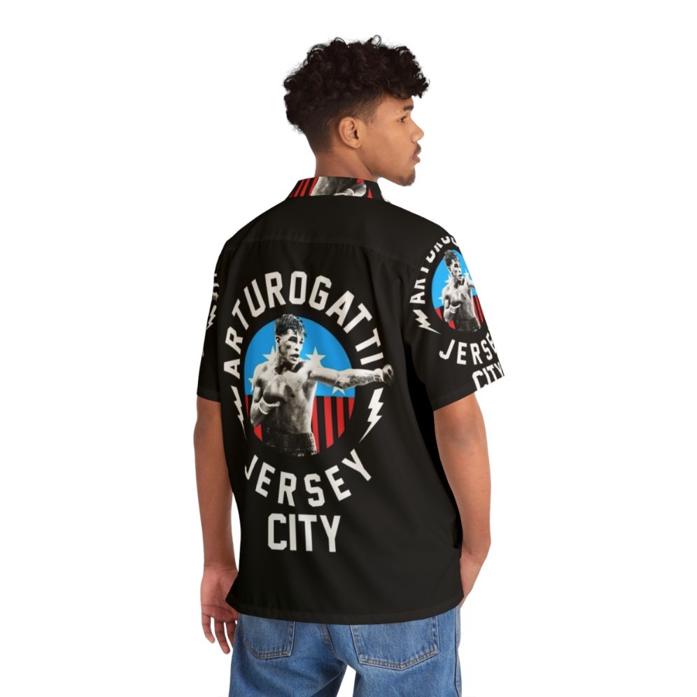 Arturo Gatti Jersey City Hawaiian Shirt with tropical print - Flat lay