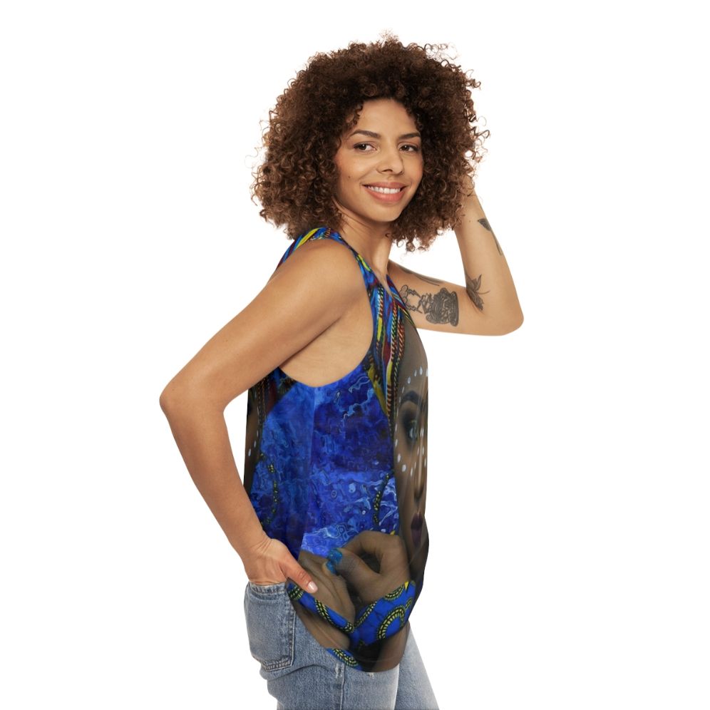 Elegant African Queen Unisex Tank Top - women side