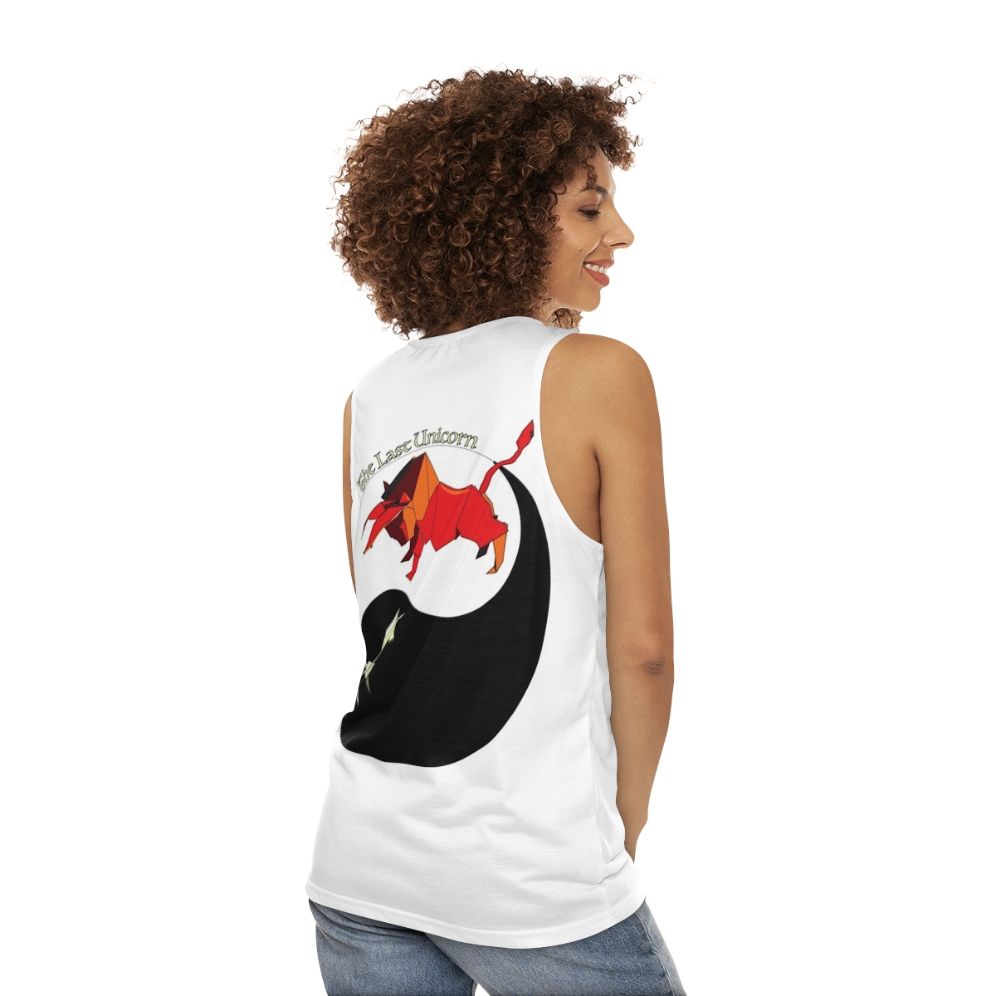 The Last Unicorn Yin Yang Origami Tank Top - women back