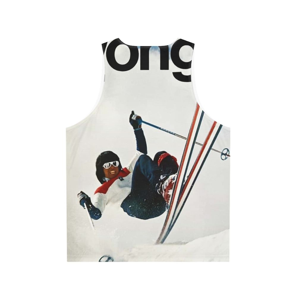 Unisex ski-themed tank top - Back