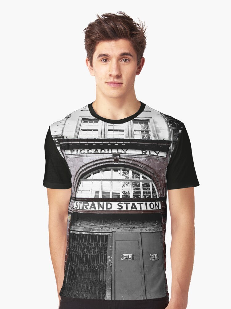 Aldwych Underground Station Graphic T-Shirt featuring the historic London tube logo - Men