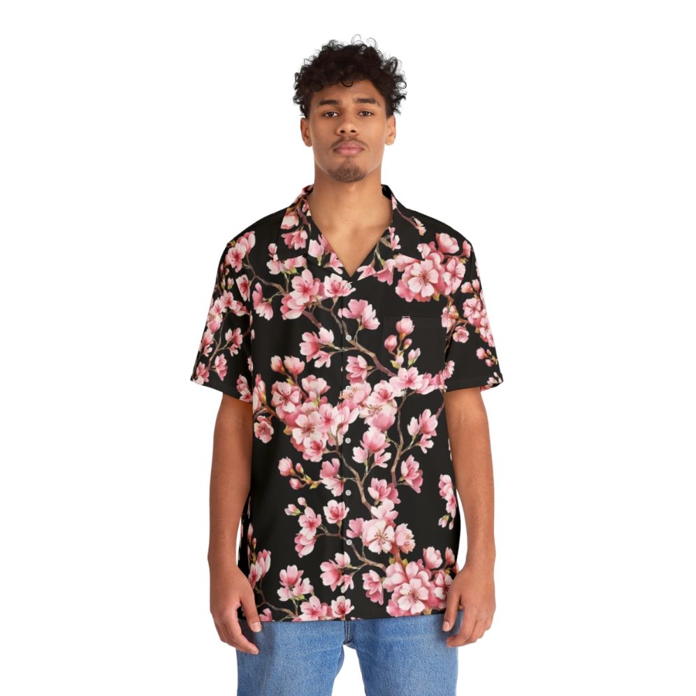 Cherry Blossom Floral Pattern Hawaiian Shirt - People Front