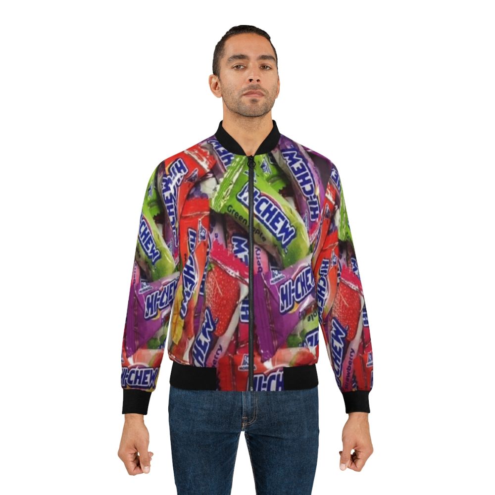 Colorful and flavorful Hi-Chew candy bomber jacket - Lifestyle