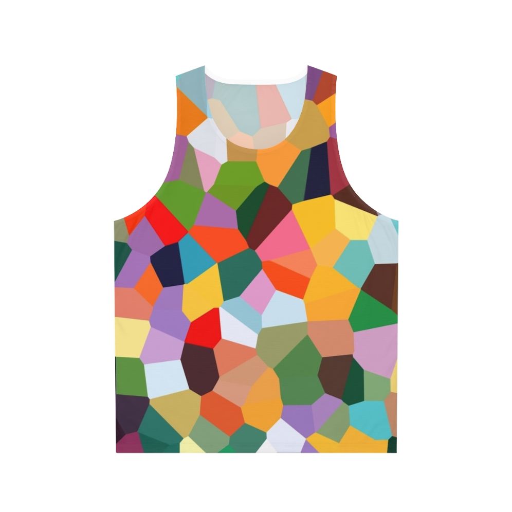 Voronoi Unisex Tank Top with Abstract Geometric Design