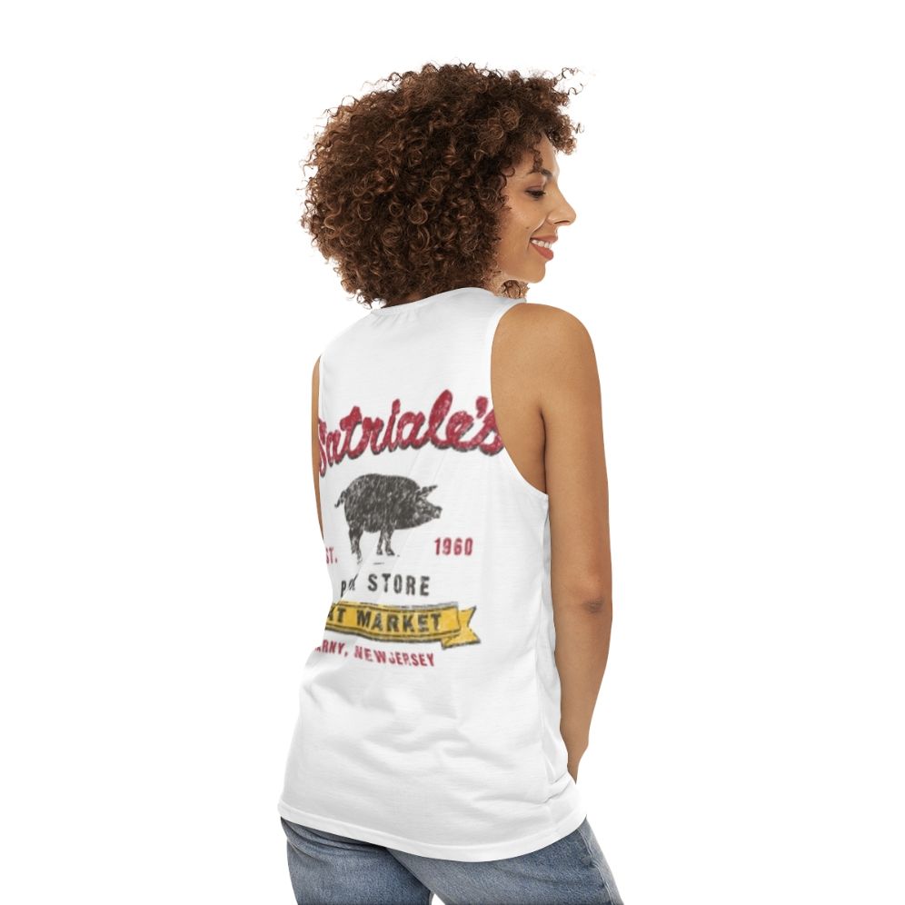 Sopranos-inspired distressed unisex tank top - women back