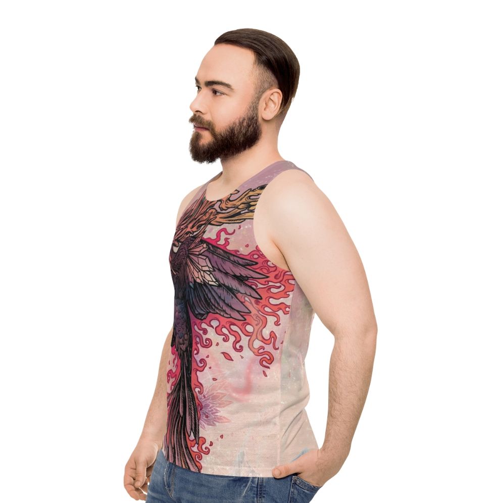 Unisex Phoenix Mythical Creature Tank Top - men side