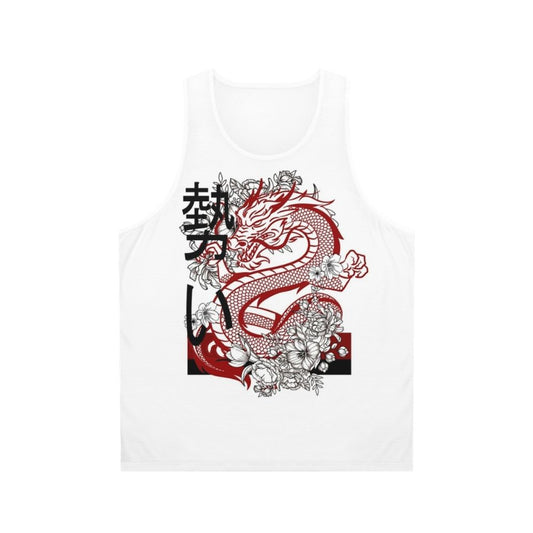 Unisex tank top featuring a legendary fantasy dragon silhouette