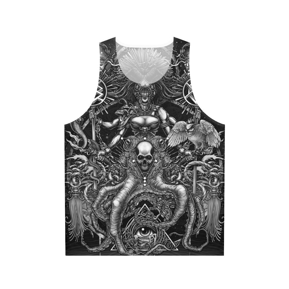 Unisex tank top with gothic, occult, and supernatural design