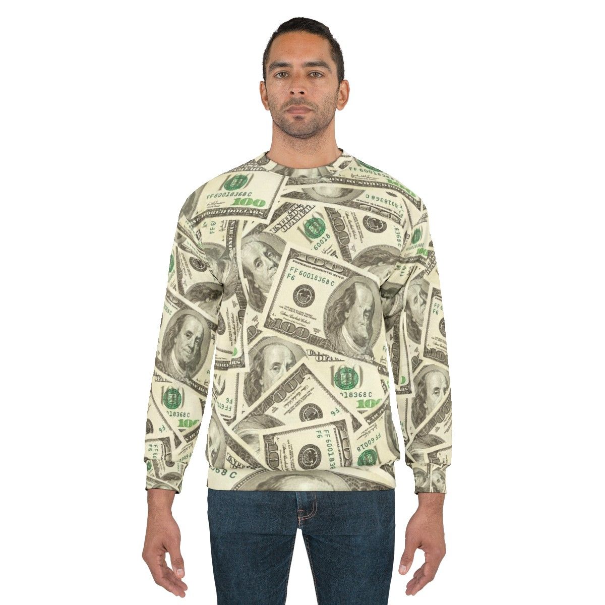 100 Dollar Bills Graphic Sweatshirt - men