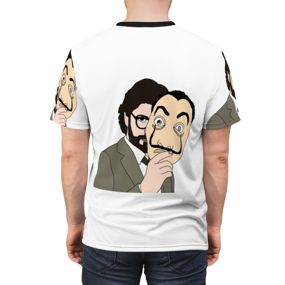 Money Heist Inspired Professor and The Mask T-shirt - men back