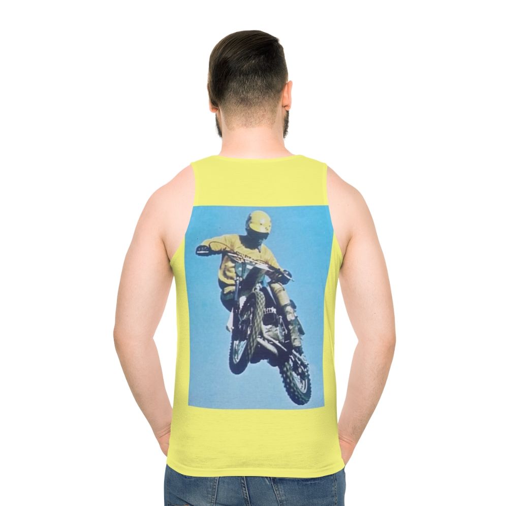 Vintage Motocross Unisex Tank Top - men back