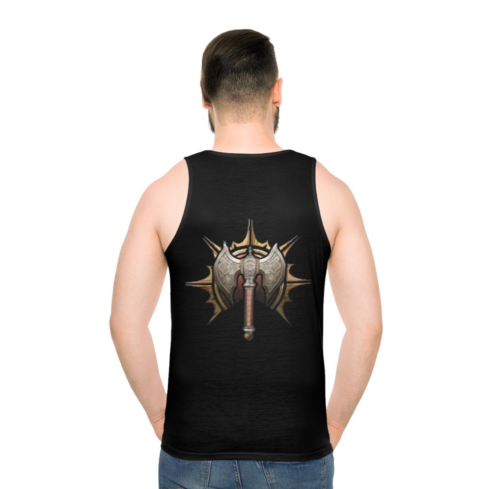 Baldur's Gate Barbarian Logo Unisex Tank Top - men back