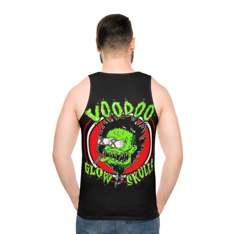 Unisex skull print punk rock ska music tank top - men back