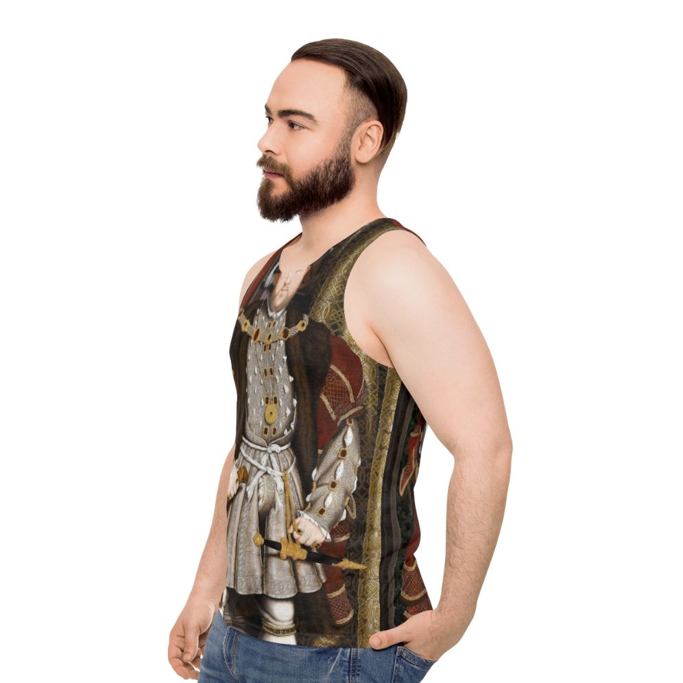 Henry VIII Tudor Dynasty Unisex Tank Top - men side